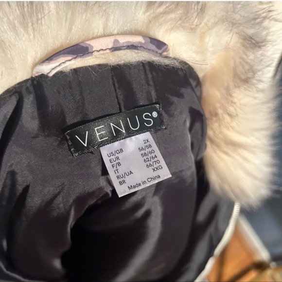❄️❄️ Venus Peplum Leopard Puffer Coat Fit And Flare 2x W/Pockets Faux Fur - Picture 10 of 13